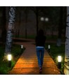 Lampe de jardin V-Tac noire - 45 cm, IP44 extérieur, capteur PIR, douille E27, sans source lumineuse