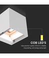 Applique murale solaire LED 3W - IP65, Blanc, détecteur