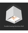 Applique murale solaire LED 3W - IP65, Blanc, détecteur