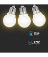 Guirlande lumineuse solaire V-Tac avec 10 ampoules 1W - 2 mètres, IP44, source lumineuse incluse