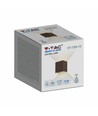 Applique LED 11W - IP65 extérieur, carrée, couleur corten, faisceau réglable, avec source lumineuse