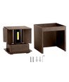 Applique LED 11W - IP65 extérieur, carrée, couleur corten, faisceau réglable, avec source lumineuse