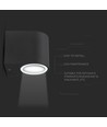 Applique murale ronde GU10 - IP44 extérieur, sans source lumineuse