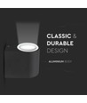Applique murale ronde GU10 - IP44 extérieur, sans source lumineuse