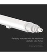 Réglette LED complète étanche 150cm 48W, câblage traversant - IP65