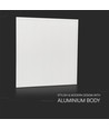 Dalle LED 60x60, 25W - Hauteur: 33mm, 180lm/w, bord blanc