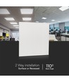 Dalle LED 60x60, 25W - Hauteur: 33mm, 180lm/w, bord blanc