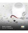 Lampe LED 12W à capteur - IP20 intérieur, CCT, puce LED Samsung, capteur PIR, source lumineuse incluse