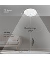 Lampe LED 12W à capteur - IP20 intérieur, CCT, puce LED Samsung, capteur PIR, source lumineuse incluse