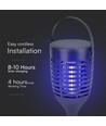 Lampe anti-insectes solaire V-Tac - Noir, 3-en-1, IP24