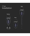 Lampe anti-insectes solaire V-Tac - Noir, 3-en-1, IP24
