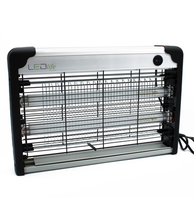 Lampe anti-insectes LEDlife - 2x10W, intérieur/couvert, UV, couvre env. 80m2