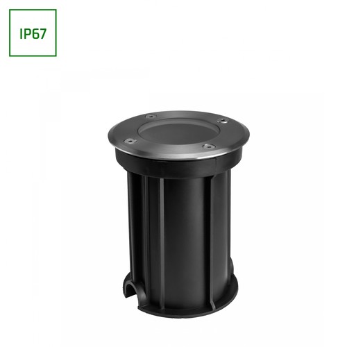 Lukka Connect spot encastré - Rond, Alu, GU10, câblage traversant