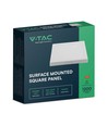 Plafonnier LED 12W - 17 x 17cm, hauteur : 3cm, bord blanc