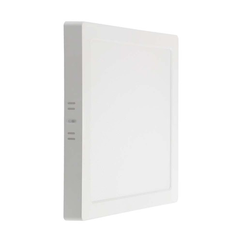 Plafonnier LED 6W - 12,08 x 12,08 cm, hauteur : 3,07 cm, bordure blanche