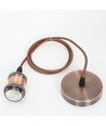 Douille de lampe & rosace, Designer - Bronze, câble 150 cm, E27