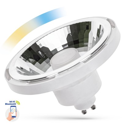 Spot LED Smart Home GU10 10W Blanc - AR111, Tuya/Smart Life, compatible avec Google Home, Alexa et smartphones