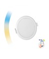 Panneau LED encastrable Smart Home 6W - Dimensions : Ø11,2 cm, Tuya/Smart Life, Google Home et application, perçage : Ø10,5 cm