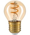 Ampoule LED E27 3W - G45, filament, verre fumé