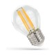 Ampoule LED E27 4W - G45, filament, verre clair