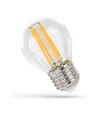 Ampoule LED E27 4W - G45, filament, verre clair