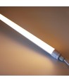 Réglette LED 120cm 18W, câblage traversant - IP65, Ø25mm