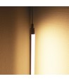 Réglette LED 60cm 10W, câblage traversant - IP65, Ø2,5cm
