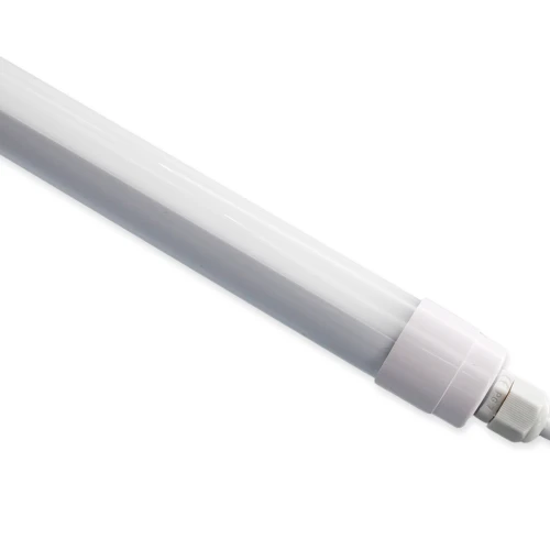 Réglette LED 120cm 18W, câblage traversant - IP65, Ø25mm