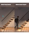 Kit ruban LED COB pour escalier 11W par marche - 24V DC, IP20, Jusqu'à 20 marches, avec capteur + interrupteur marche/arrêt