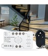 Kit ruban LED COB pour escalier, 11W par marche - 24V DC, IP20, Jusqu'à 16 marches, avec capteur + télécommande