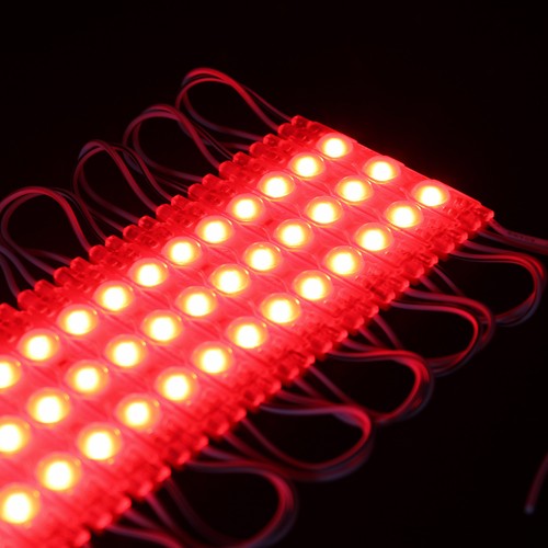 Module LED rouge étanche 1,1W par pièce - 12V DC, IP66, parfait pour les enseignes et solutions spéciales
