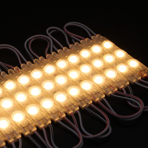 Module LED 1,1W par pièce blanc chaud étanche - 12V DC, IP66, parfait pour les enseignes et solutions spéciales