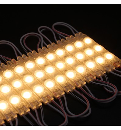 Module LED 1,1W par pièce blanc chaud étanche - 12V DC, IP66, parfait pour les enseignes et solutions spéciales