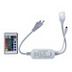 Contrôleur CLIP-ON 230V RGB - Incl. bouchon de fin, pour 230V, fonction mémoire, télécommande infrarouge, 50 m