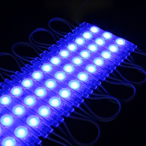 Module LED bleu étanche - 1,1W par pièce, IP66, 12V, Parfait pour enseignes et solutions spéciales