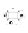 Boîte de dérivation à 3 voies - Pour repiquage, étanche IP65