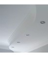 Lot de 2 kits Downlight MR16 ou GU10 - Sans source lumineuse, acier brossé, perçage : Ø7 cm, dimensions : Ø9,3 cm