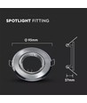 Lot de 2 kits Downlight MR16 ou GU10 - Sans source lumineuse, acier brossé, perçage : Ø7 cm, dimensions : Ø9,3 cm