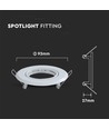 Lot de 2 kits Downlight MR16 ou GU10, Blanc, Perçage : Ø7 cm, Dimensions : Ø9,3 cm