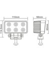 Phare de travail LED 18W, 12V / 24V - Blanc froid, voiture, camion, tracteur, remorque, véhicules d'urgence