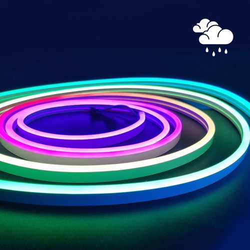 Bande LED RGBIC Néon Flex étanche 16W/m - 20m, 96 LED par mètre, 24V, 8x16, IP65