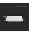 Panneau LED encastrable 12W 17cm x 17cm - Découpe : 15,5cm x 15,5cm, Dimensions : 17cm x 17cm