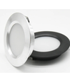 Spot de meuble encastrable 2,7W Ø6,8cm Reco68 RA92 - 12V DC, Perçage : Ø5,5 cm, Dimensions : Ø6,8 cm, Noir