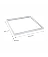 Cadre pour panneau LED 60x60 - Montage rapide, coins en plastique, sans vis apparentes, bord blanc