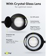Lampe loupe LED avec pince x1,75 9W - Noir