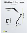 Lampe loupe LED avec pince 8W - Noir