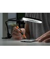 Lampe loupe LED avec col de cygne 6W - Noir, lampe de bureau, pince