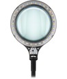 Lampe loupe LED avec col de cygne 6W - Noir, lampe de bureau, pince