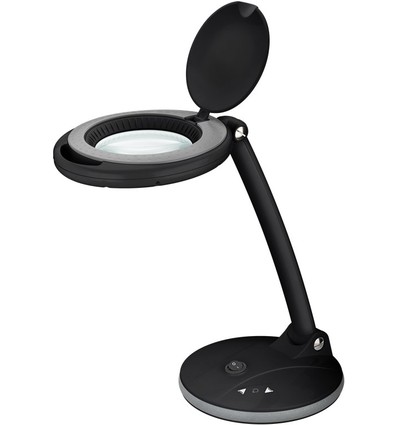 Lampe loupe LED 6W - Noir, lampe de bureau