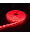 Ruban LED rouge 5m 10W/m - 24V DC, IP65, 120 LED par mètre